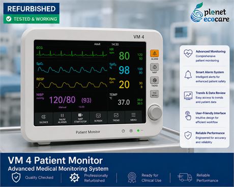 Generic VM 4 Patient Monitor Advanced Medical Monitoring System