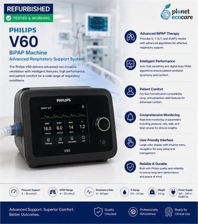Philips V60 Bipap Machine Advanced Respiratory Support System