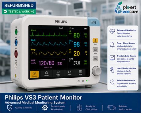 Philips VS3 Patient Monitor Advanced Medical Monitoring System