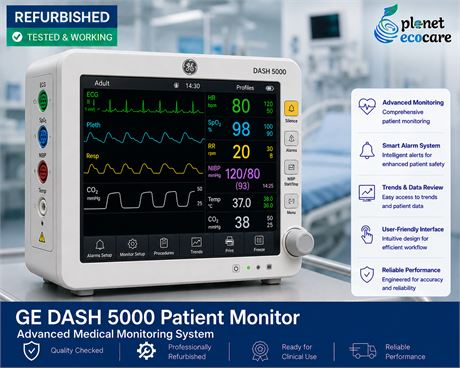 GE DASH 5000 Patient Monitor Advanced Medical Monitoring System