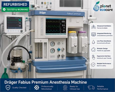 Drager Fabius Premium Anesthesia Machine Advanced System