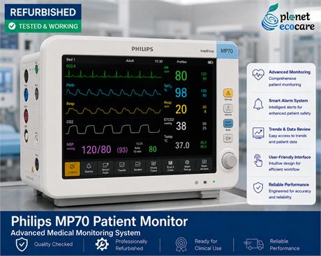 Philips MP70 Patient Monitor Advanced Medical Monitoring System