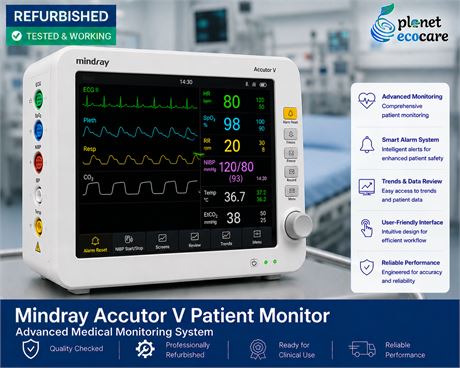Mindray Mindray Accutor V Patient Monitor Advanced Medical Monitoring System