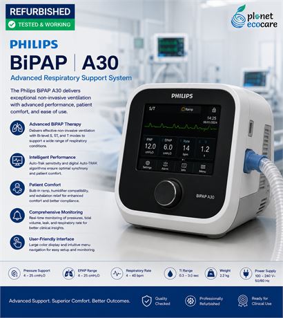 Philips Bipap | A30 BiPAP Machine Advanced Respiratory Support System