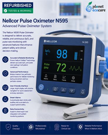 Nellcor Pulse Oximeter N595 Advanced Pulse Oximeter System