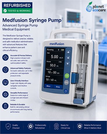 Medfusion Syringe Pump Advanced Syringe Pump Medical Equipment