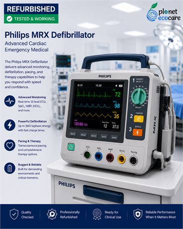 Philips MRX Defibrillator Advanced Cardiac Emergency Medical